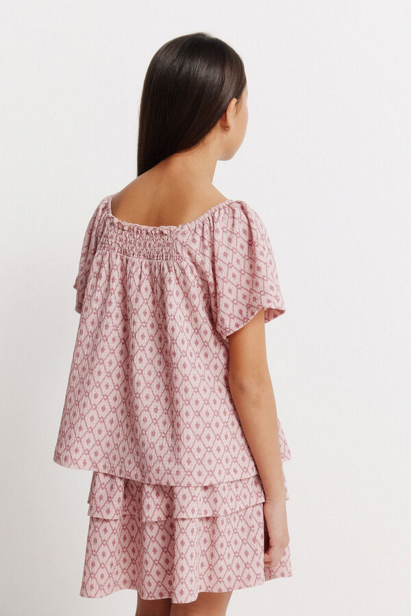 Springfield Kids Blusa ikat para menina rosa