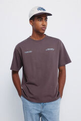 Springfield Camiseta estrellas energy marr&oacute;n