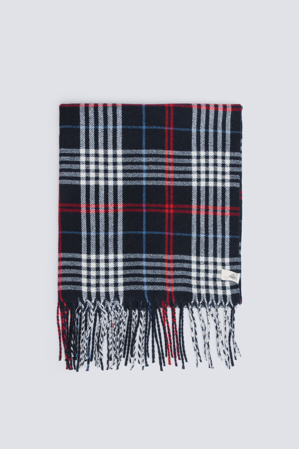Springfield Bufanda cuadros tart&aacute;n azul