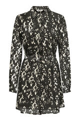 Only Vestido corto de gasa gris