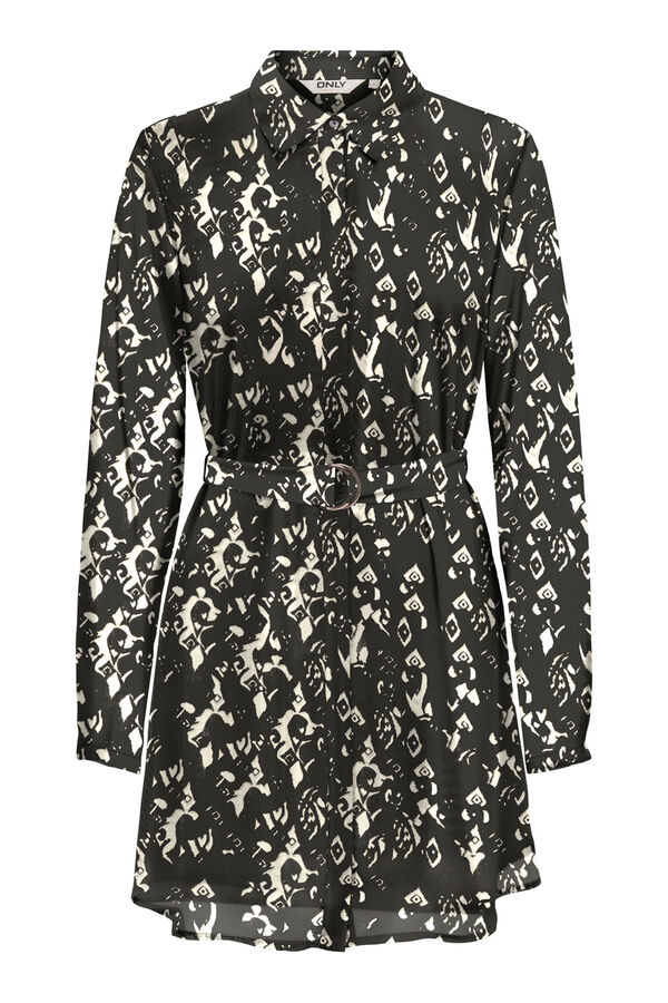 Only Vestido corto de gasa gris