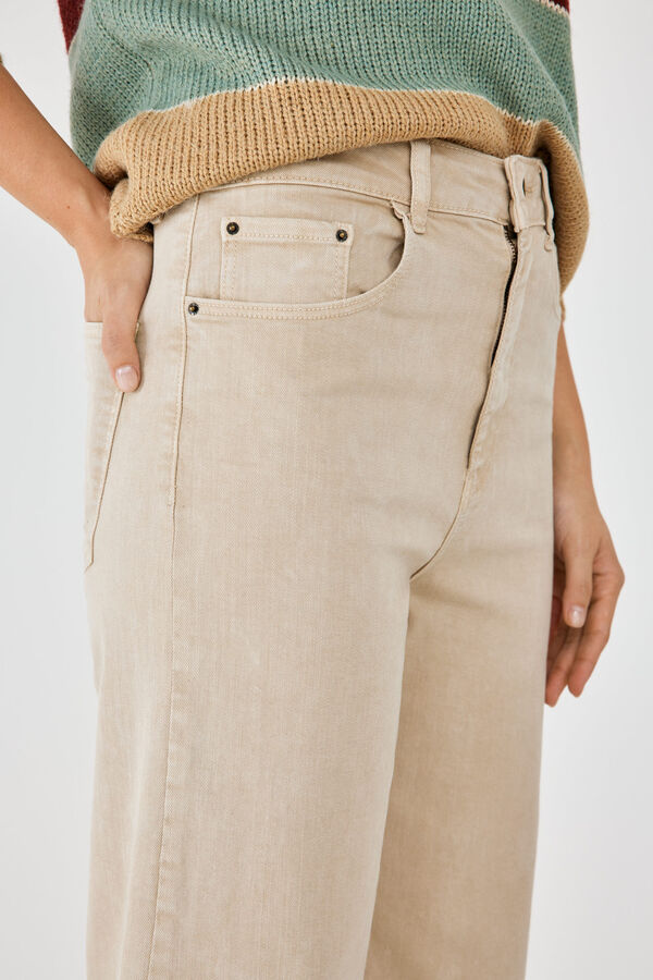Springfield Pantalón culotte color marrón oscuro