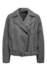 Only Biker de polipiel gris