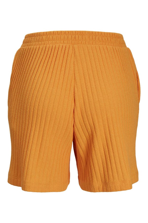 Springfield Shorts canalé con cintura elástica naranja