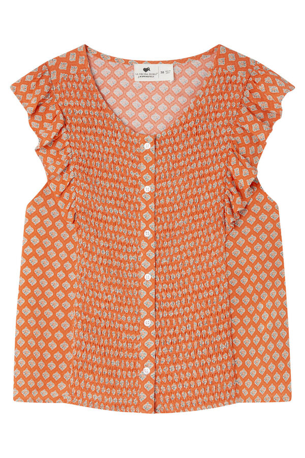 La Vecina Rubia blusa de bambu azul