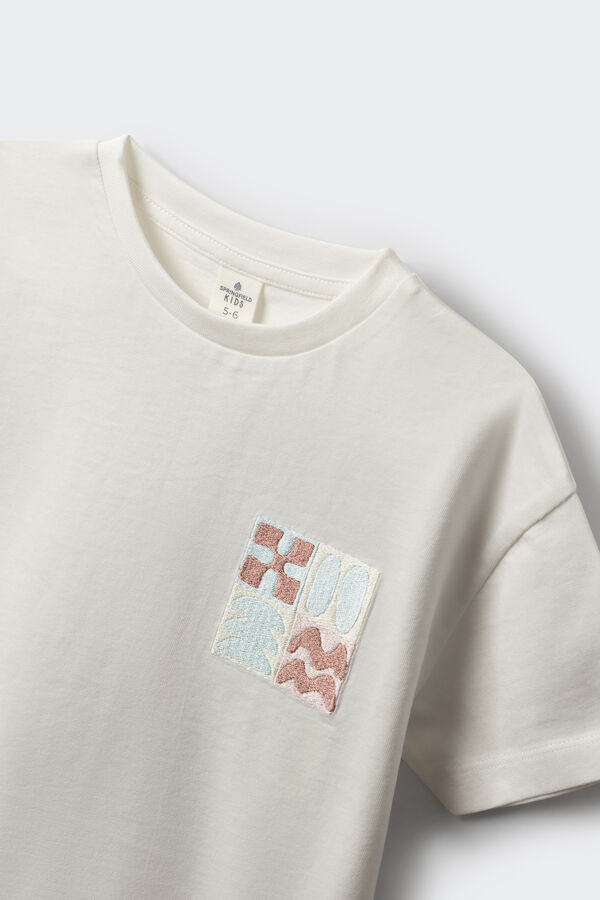 Springfield Kids Camiseta Culture Alternative ni&ntilde;o marfil