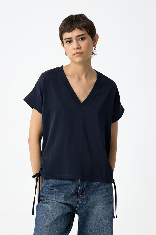 Tiffosi Blusa fluida  azul