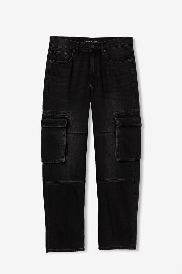 Tiffosi Young Jeans Cargo Wide Leg negro