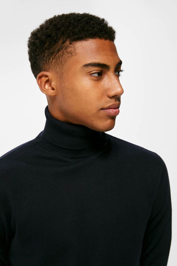 Springfield Camisola b&aacute;sica gola cisne azul