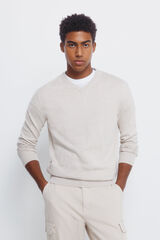 Springfield Jersey b&aacute;sico cuello pico nude