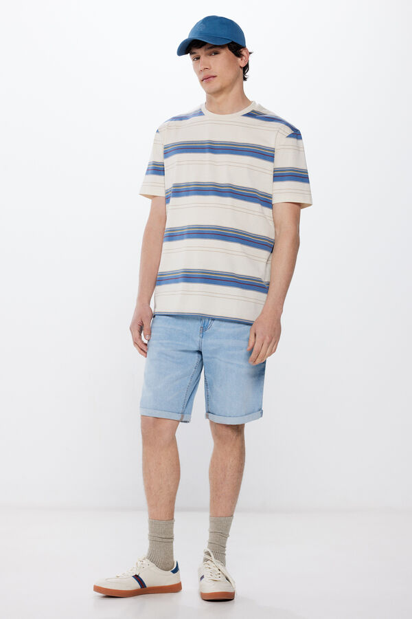 Springfield Bermuda vaquera regular ultra ligera azul