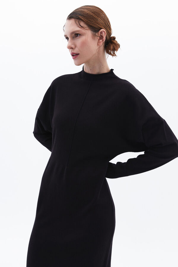 Oxxo Vestido comprido com abertura preto