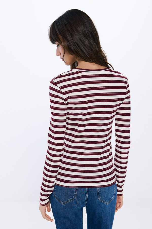 Springfield T-shirt riscas lúrex estampado