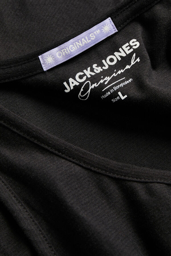 Jack & Jones T-shirt al&ccedil;as long line fit preto