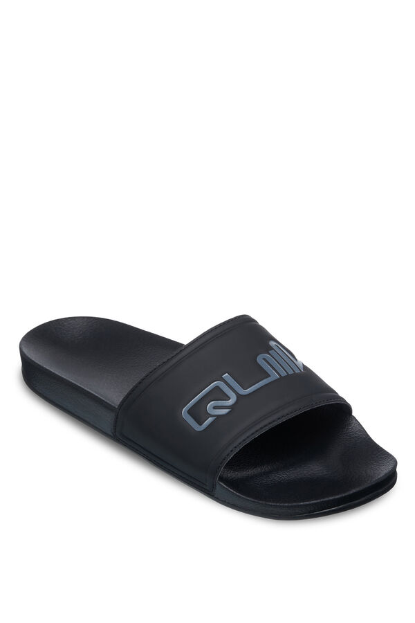 Quiksilver Chinelos com tira e logo preto