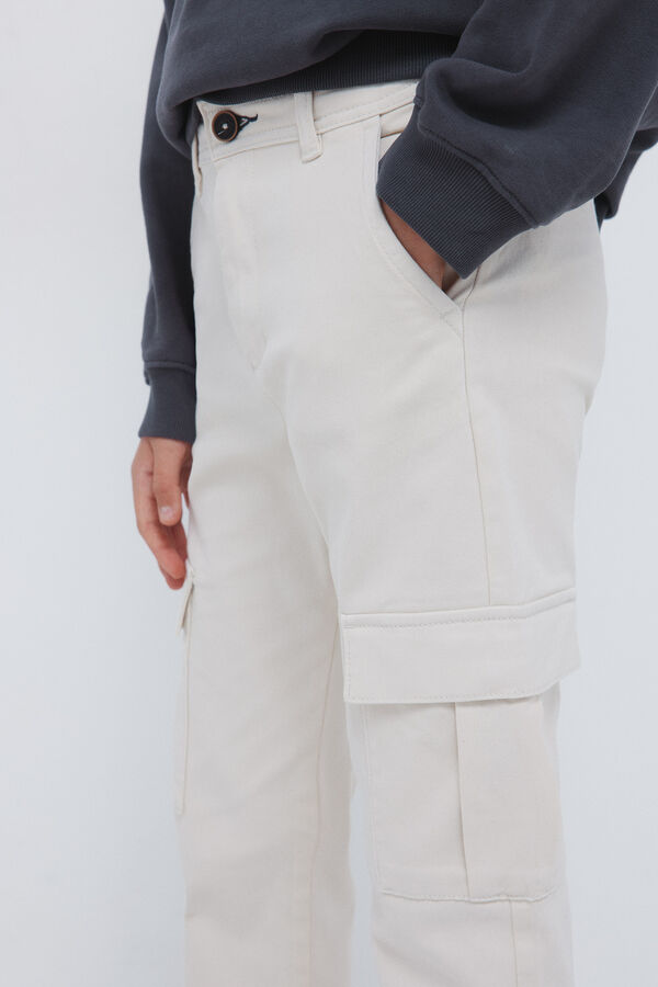 Springfield Kids Crian&ccedil;a de carga cal&ccedil;as chino branco