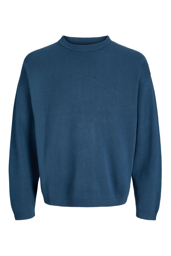 Jack & Jones PLUS Sweatshirt b&aacute;sico oversized azul