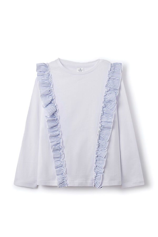 Springfield Kids Camiseta volantes ni&ntilde;a blanco