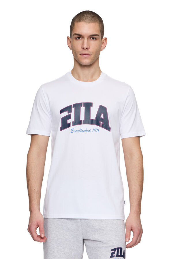 Fila T-shirt de homem de manga curta branco