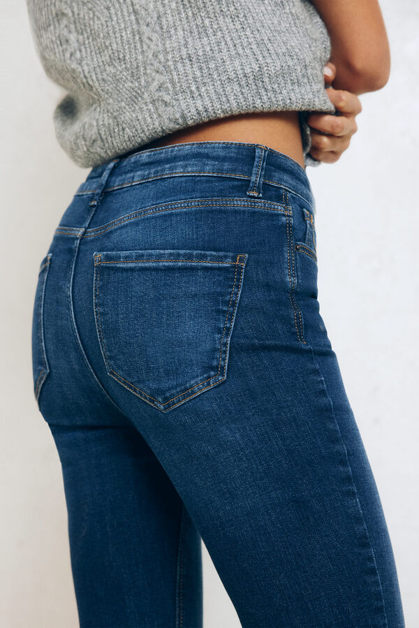 Springfield Jeans slim cropped azul
