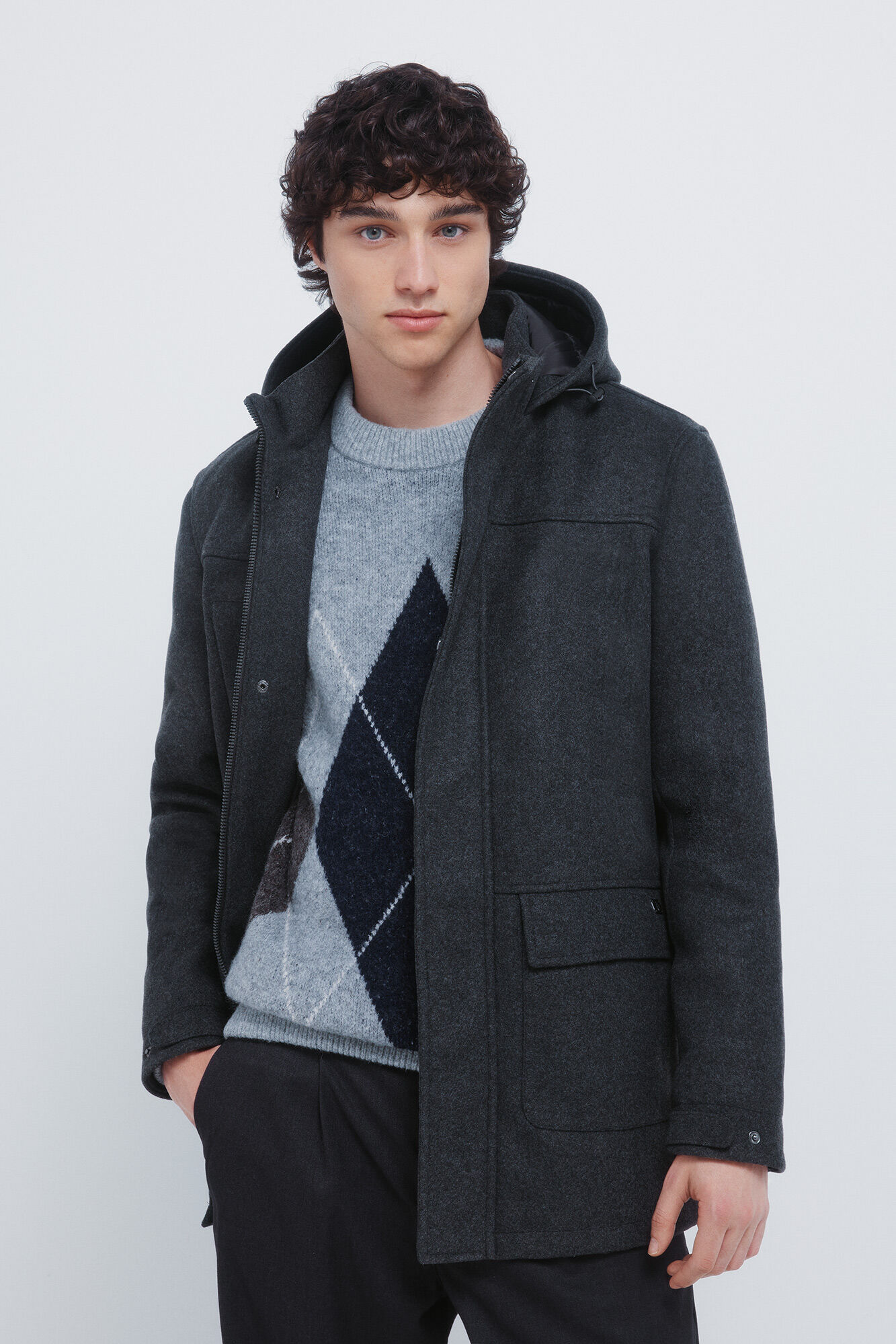 Springfield Parka longa com efeito de l&atilde;