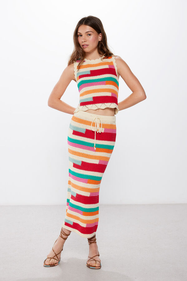 High Spirits Falda Eden blanco