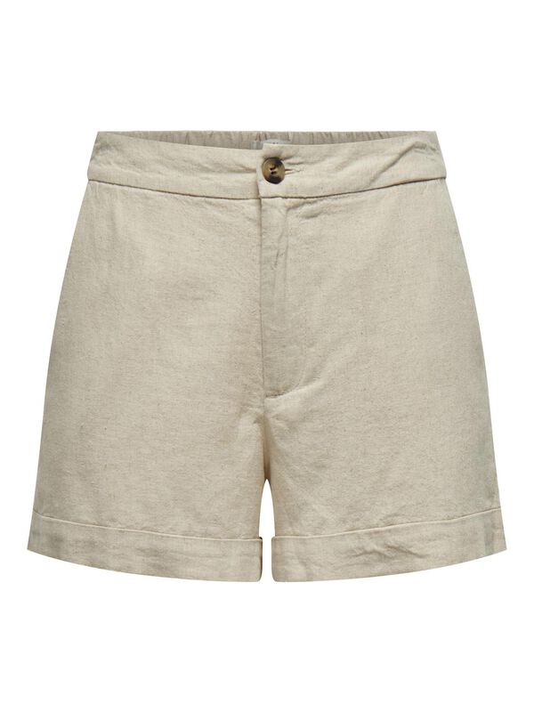 JDY Cal&ccedil;as curtas de linho cinzento