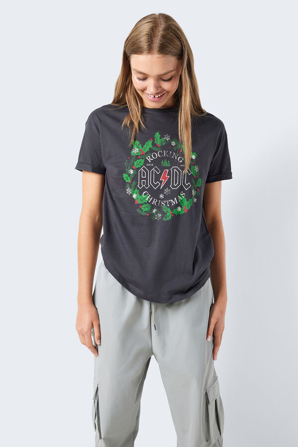 Noisy May T-shirt manga curta "ACDC" preto