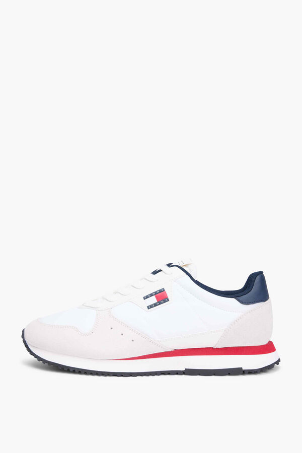 Tommy Jeans Sapatilhas runner Tommy Jeans brancas com detalhes em contraste branco