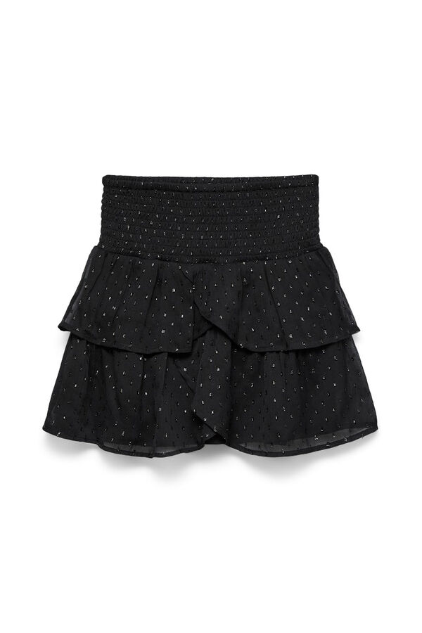Vero Moda Girl Saia curta folhos preto