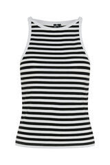 Pieces Top de rayas negro