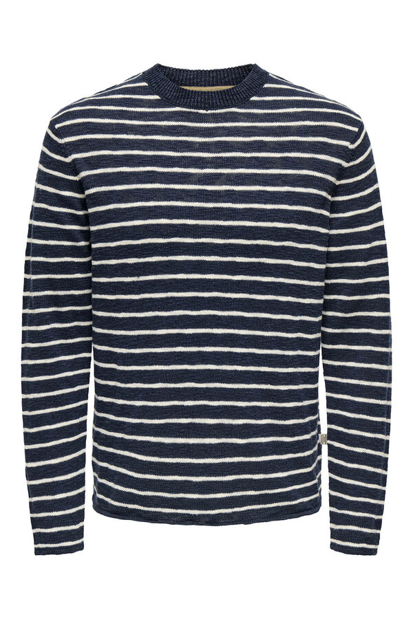 Only & Sons Jersey de hombre de punto regular fit. azul