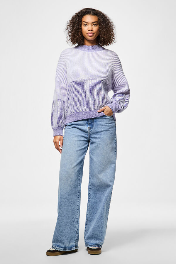 Pieces Jersey de punto morado/lila