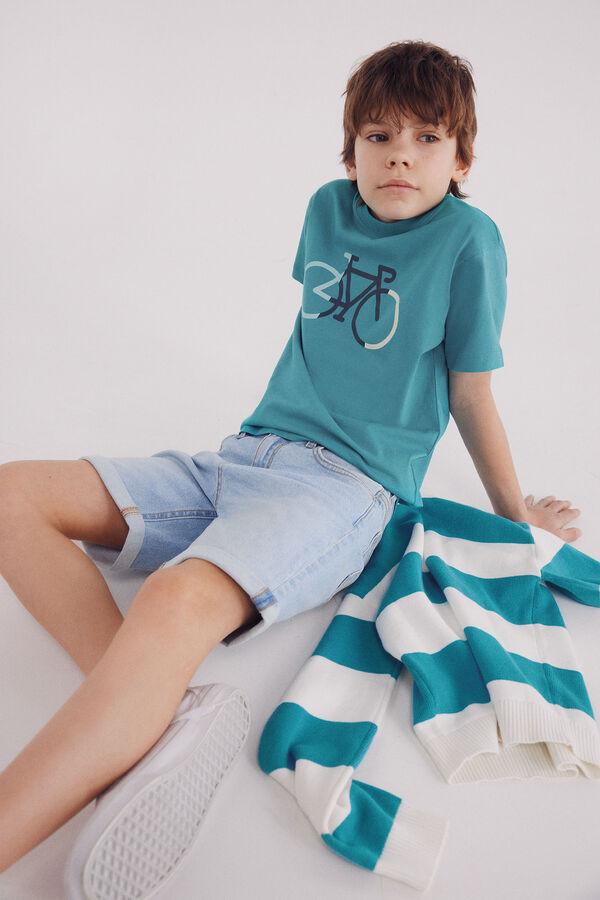 Springfield Kids Camiseta bici tricolor ni&ntilde;o estampado