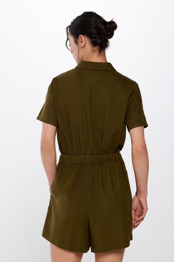 Springfield Mono Corto Camisero Lino azul