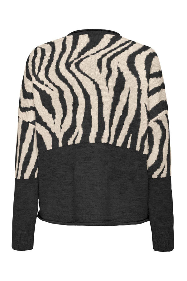 Only Jersey de animal print negro