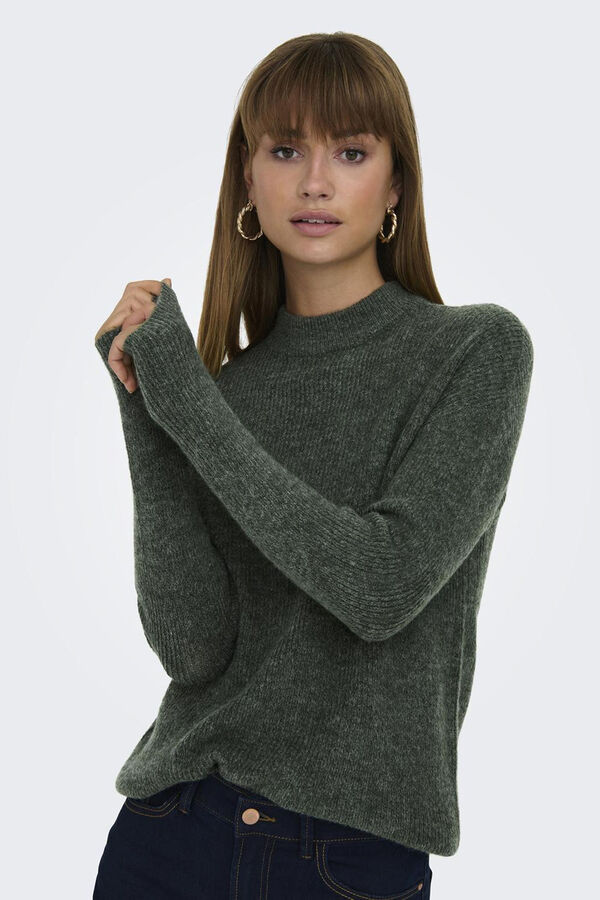 Only Jersey de punto liso verde