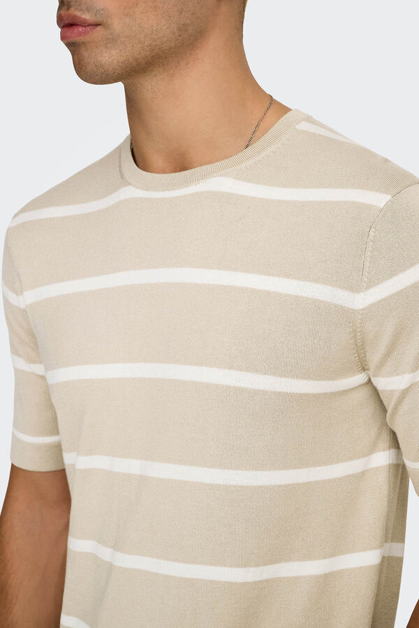 Only & Sons malha masculina de regular fit cinzento