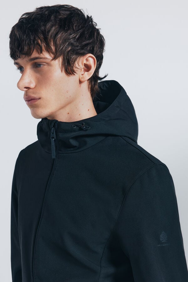Springfield Parka t&eacute;cnica softshell negro