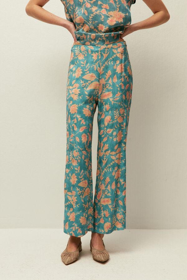 Systemaction Pantal&oacute;n estampado floral estampado