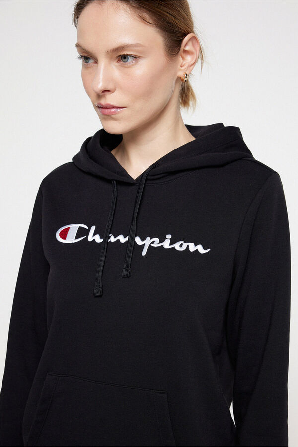 Champion Sudadera con capucha de mujer negro