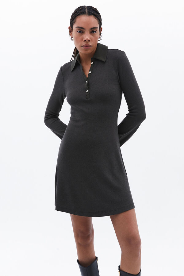 Oxxo Vestido mini botones gris