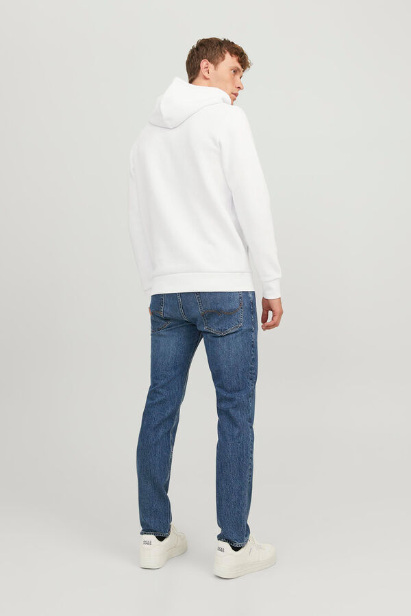 Jack & Jones Sudadera est&aacute;ndar fit capucha blanco