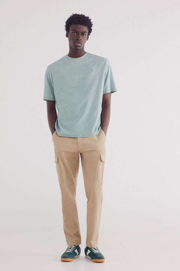 Springfield Camisola microrriscas verde