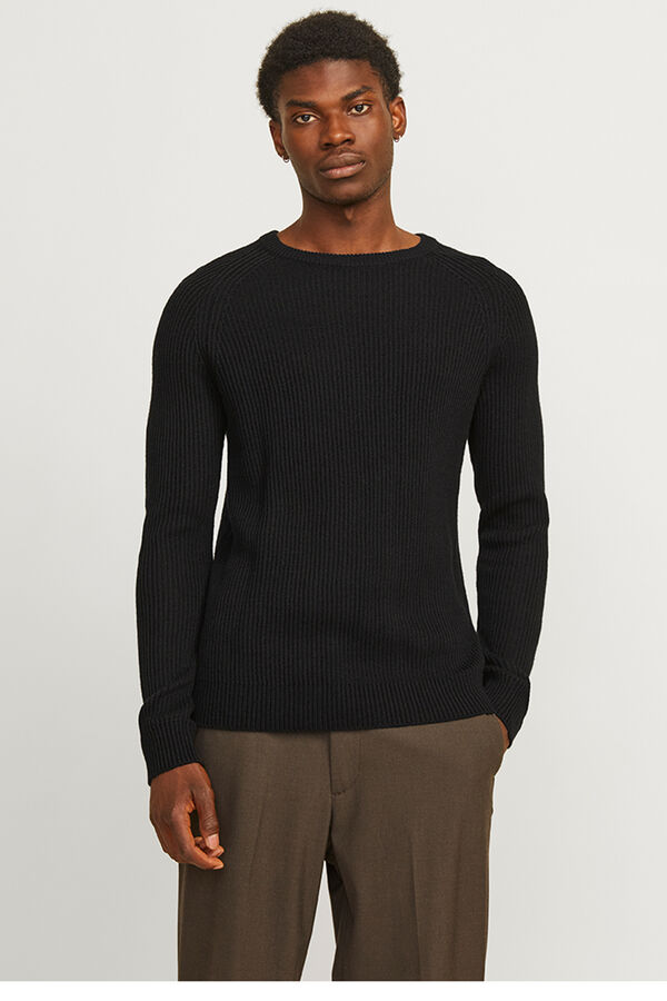 Jack & Jones Jersey b&aacute;sico liso negro