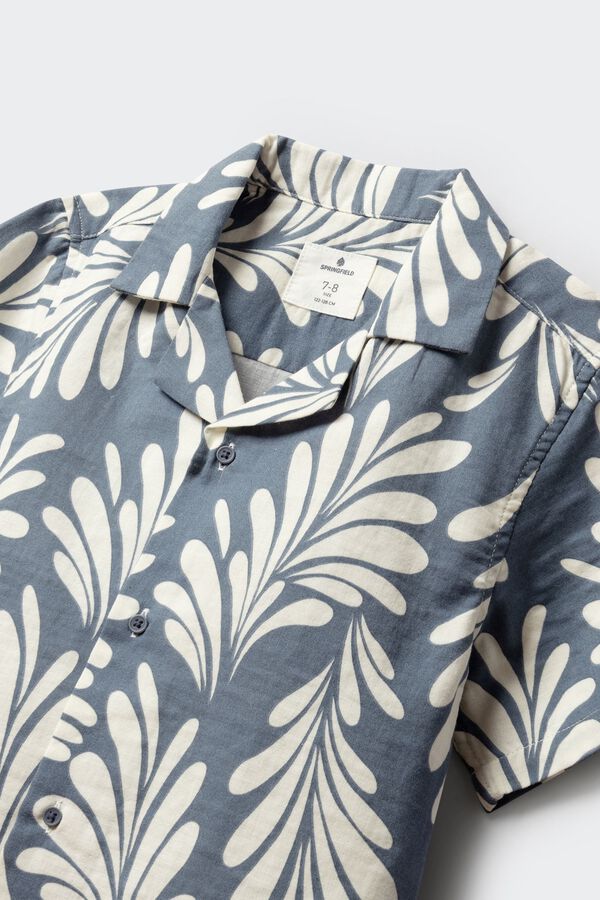 Springfield Kids Camisa Palmeras ni&ntilde;o azul