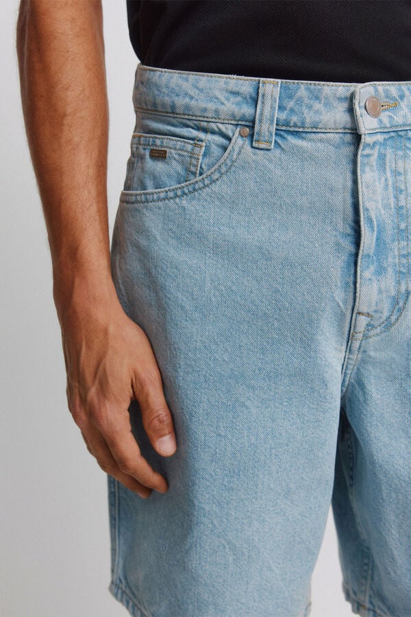 Springfield Bermuda vaquera straight fit azul