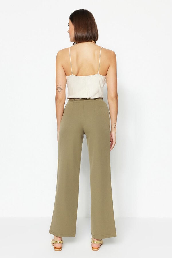 Trendyol Cal&ccedil;as plissadas bege