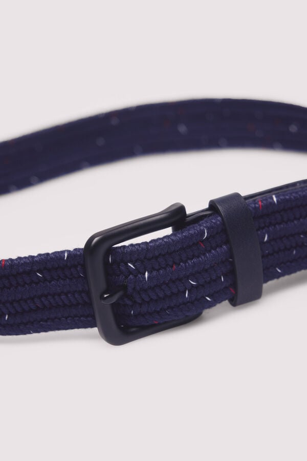 Springfield Cintur&oacute;n trenzado canal&eacute; azul