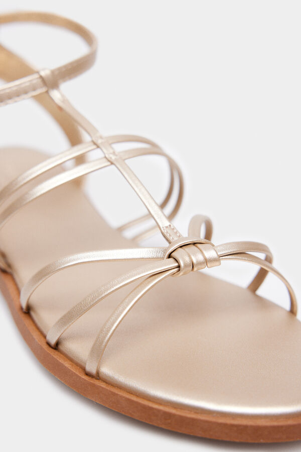 Springfield Sandalia Tiras Dorada nude